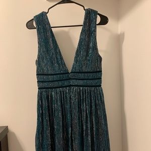 Smokeshow Teal Metallic Mini Dress